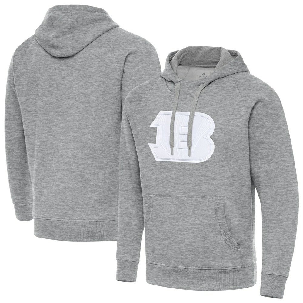Cincinnati Bengals Antigua Victory Pullover Hoodie Heather Gray - NFL