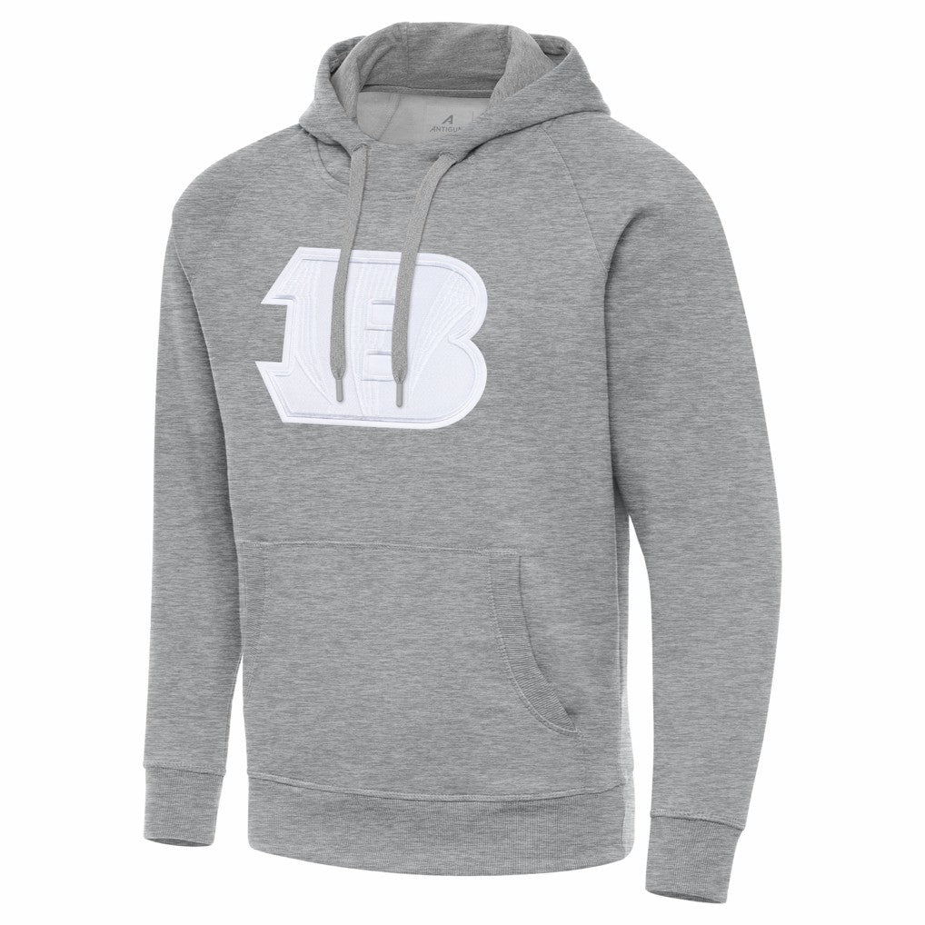 Cincinnati Bengals Antigua Victory Pullover Hoodie Heather Gray - NFL