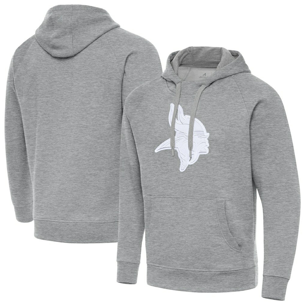Minnesota Vikings Antigua Victory Pullover Hoodie Heather Gray - NFL