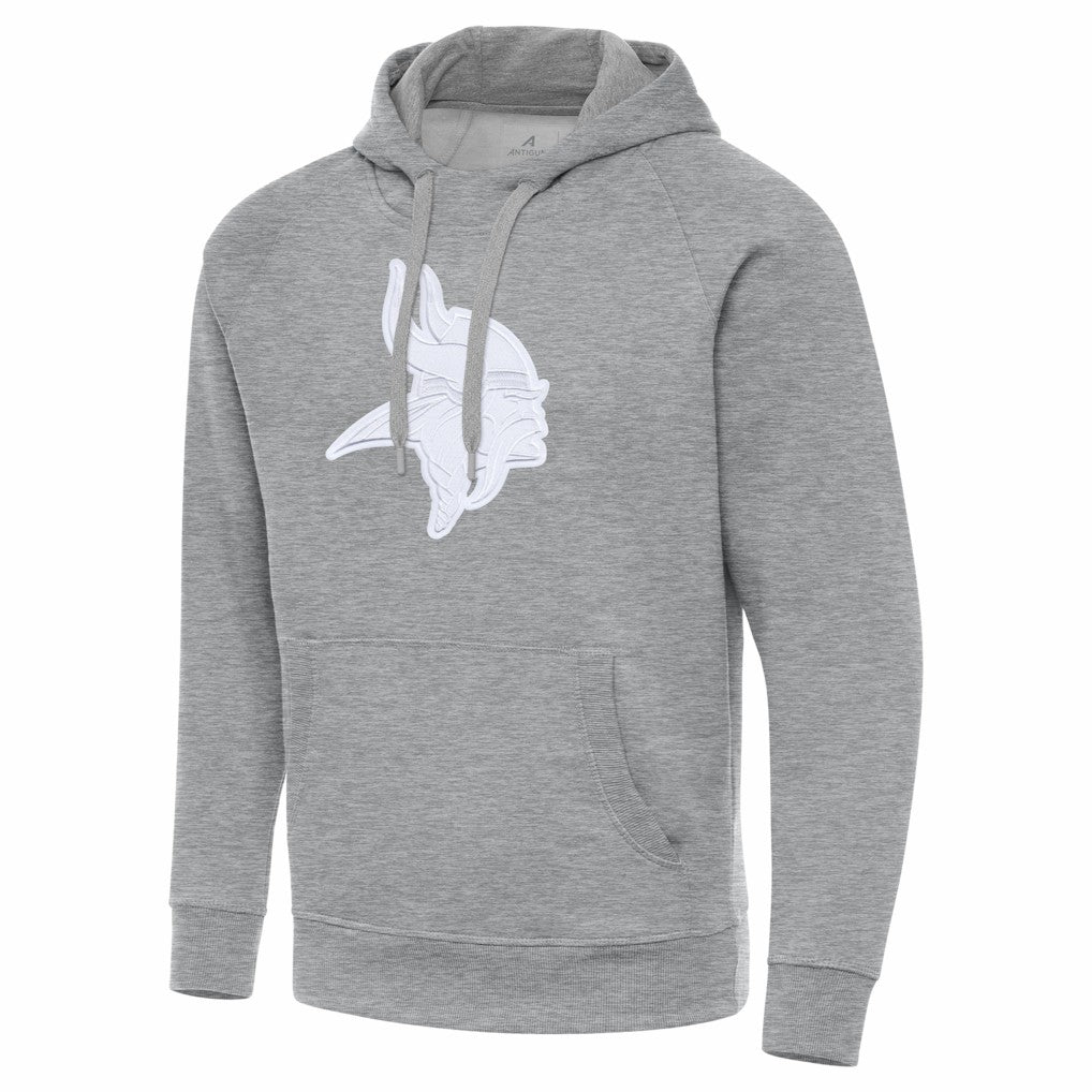 Minnesota Vikings Antigua Victory Pullover Hoodie Heather Gray - NFL