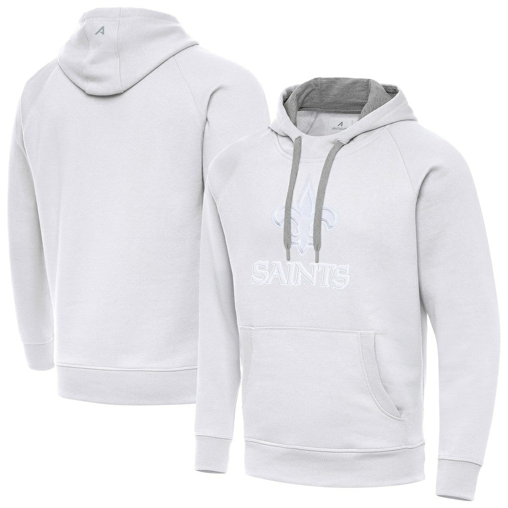 New Orleans Saints Antigua Victory Pullover Hoodie White - NFL