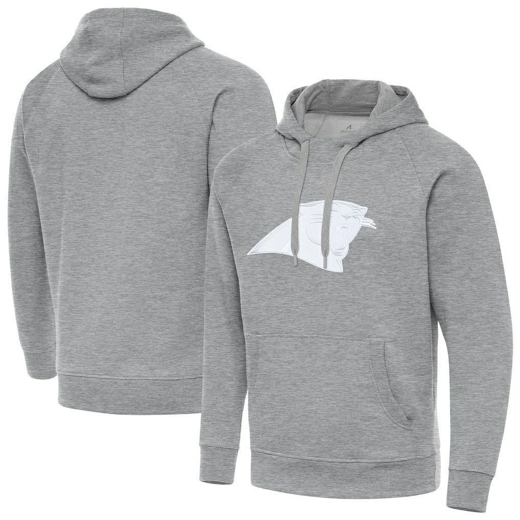 Carolina Panthers Antigua Victory Pullover Hoodie Heather Gray - NFL