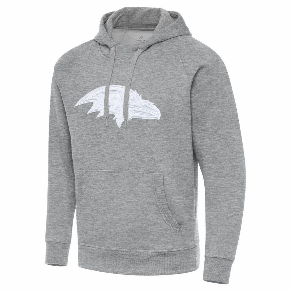 Baltimore Ravens Antigua Victory Pullover Hoodie Heather Gray - NFL
