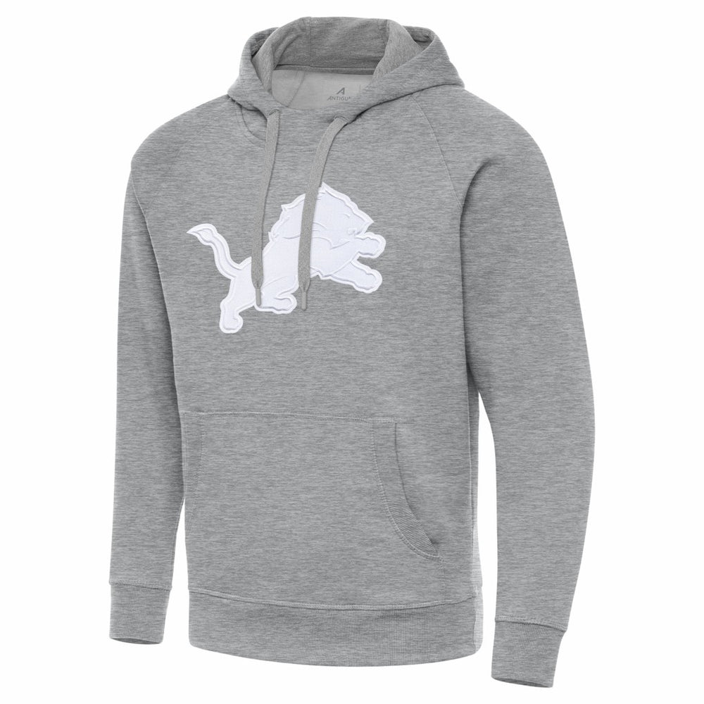 Detroit Lions Antigua Victory Pullover Hoodie Heather Gray - NFL