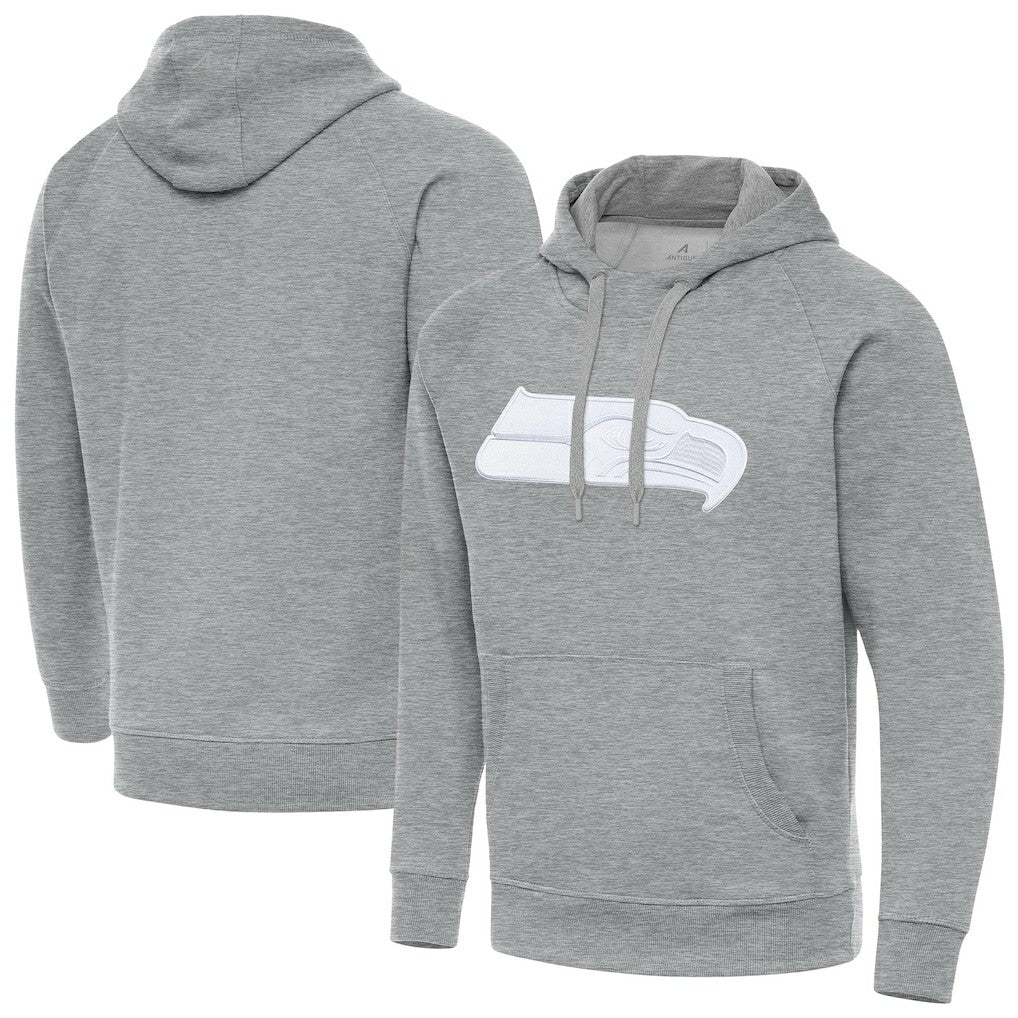 Seattle Seahawks Antigua Victory Pullover Hoodie Heather Gray - NFL