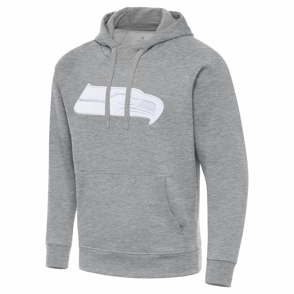 Seattle Seahawks Antigua Victory Pullover Hoodie Heather Gray - NFL