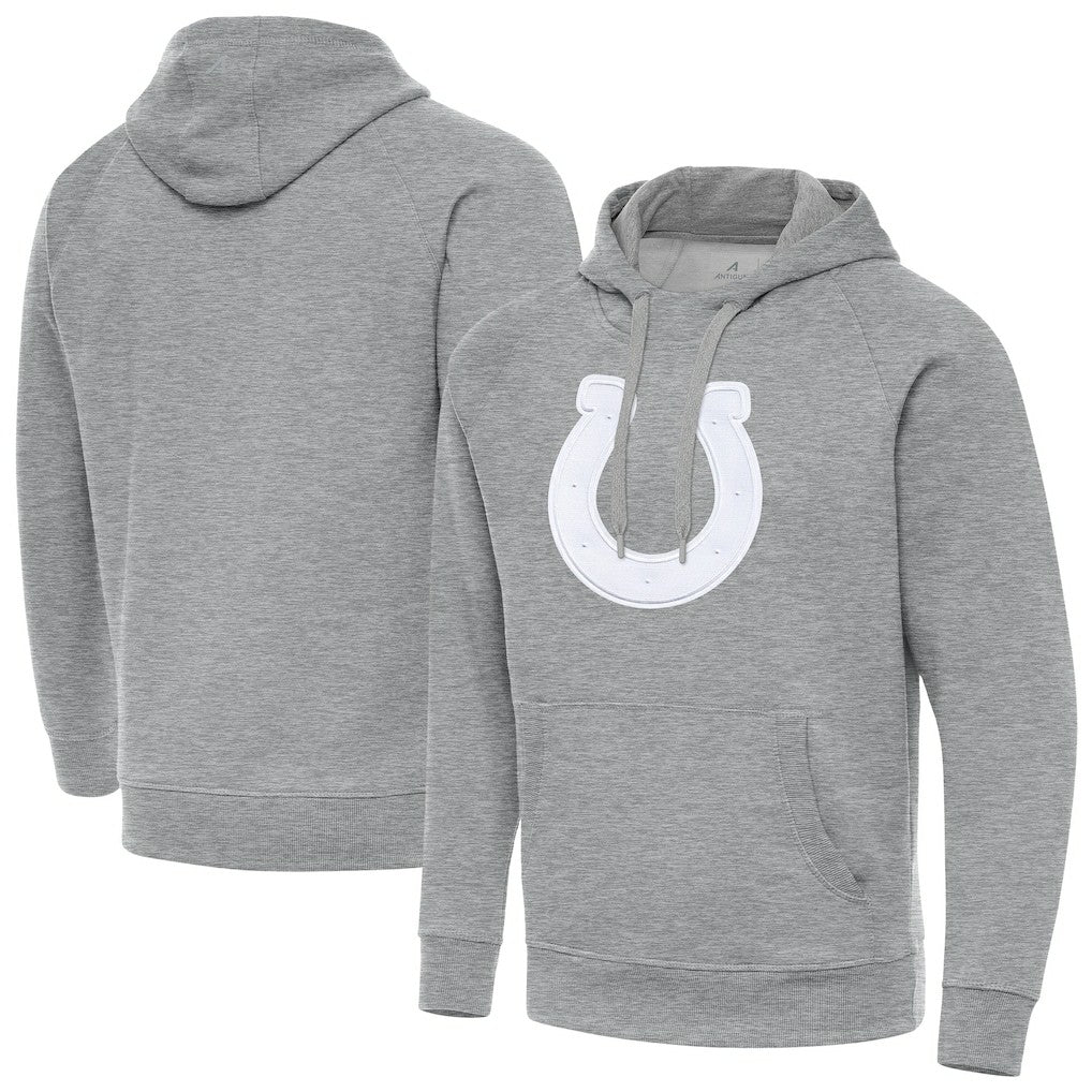 Indianapolis Colts Antigua Victory Pullover Hoodie Heather Gray - NFL