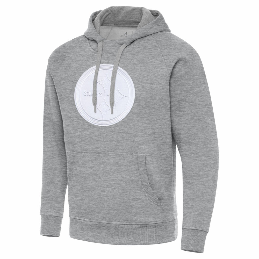 Pittsburgh Steelers Antigua Victory Pullover Hoodie Heather Gray - NFL