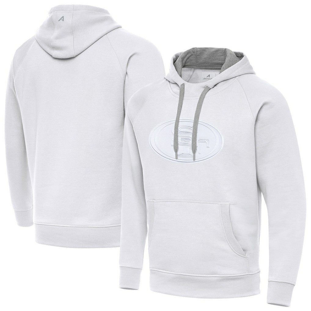 San Francisco 49ers Antigua Victory Pullover Hoodie White - NFL