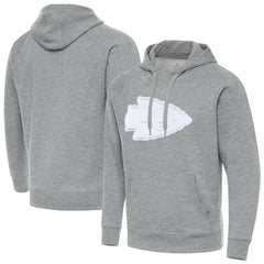 Kansas City Chiefs Antigua Victory Pullover Hoodie Heather Gray - NFL