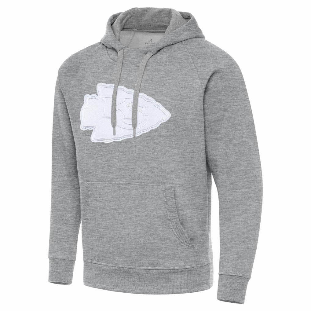 Kansas City Chiefs Antigua Victory Pullover Hoodie Heather Gray - NFL