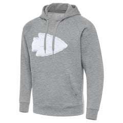 Kansas City Chiefs Antigua Victory Pullover Hoodie Heather Gray - NFL