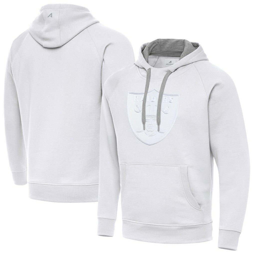 Las Vegas Raiders Antigua Victory Pullover Hoodie White - NFL