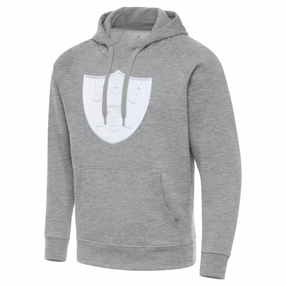 Las Vegas Raiders Antigua Victory Pullover Hoodie Heather Gray - NFL