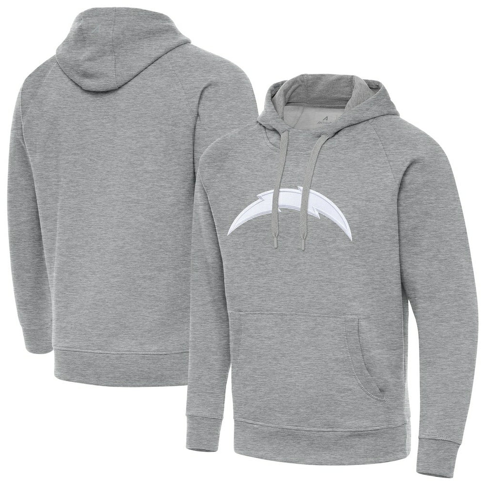 Los Angeles Chargers Antigua Victory Pullover Hoodie Heather Gray - NFL