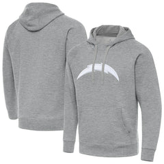 Los Angeles Chargers Antigua Victory Pullover Hoodie Heather Gray - NFL
