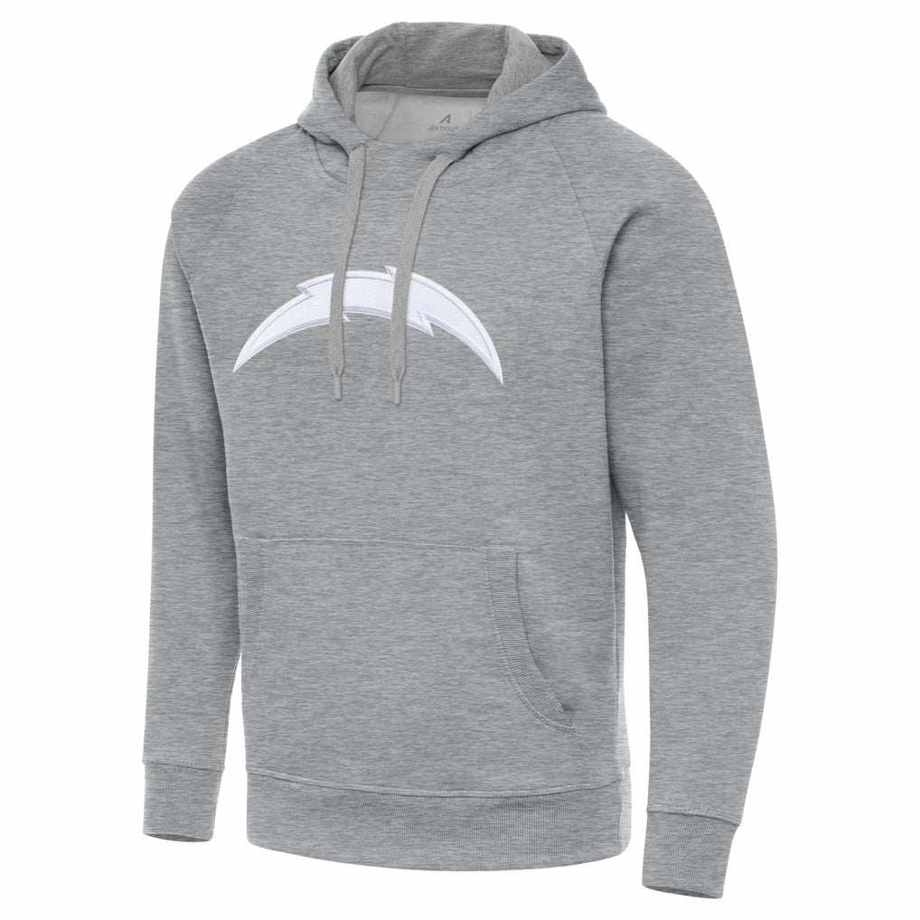 Los Angeles Chargers Antigua Victory Pullover Hoodie Heather Gray - NFL