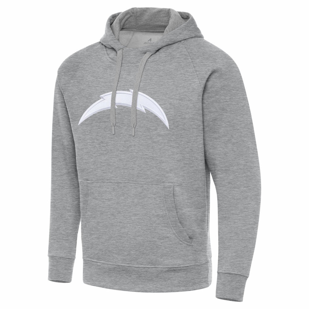 Los Angeles Chargers Antigua Victory Pullover Hoodie Heather Gray - NFL