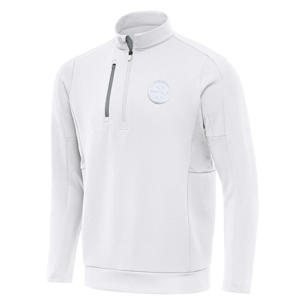 Pittsburgh Steelers Antigua Generation Quarter-Zip Jacket White - NFL