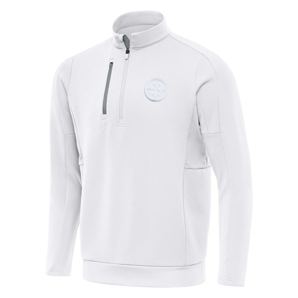 Pittsburgh Steelers Antigua Generation Quarter-Zip Jacket White - NFL