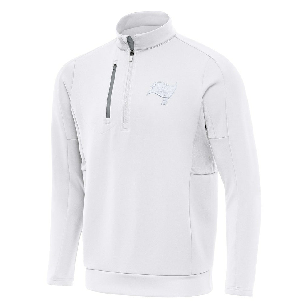 Tampa Bay Buccaneers Antigua Generation Quarter-Zip Jacket White - NFL
