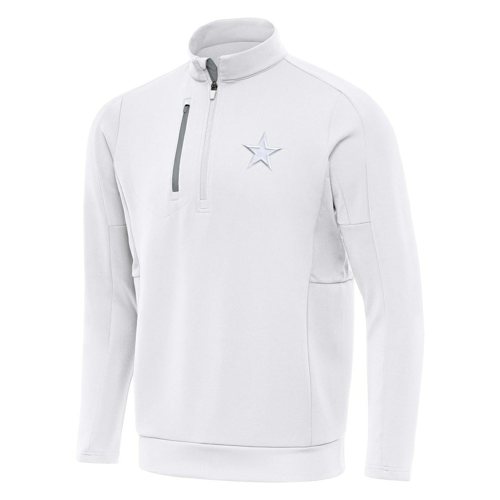 Dallas Cowboys Antigua Generation Quarter-Zip Jacket White - NFL
