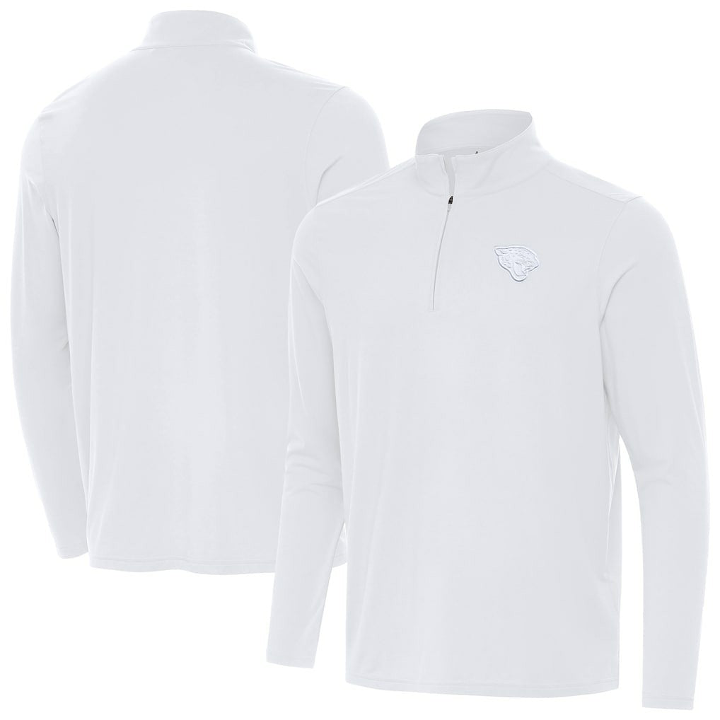 Jacksonville Jaguars Antigua Intent Quarter-Zip Jacket White - NFL