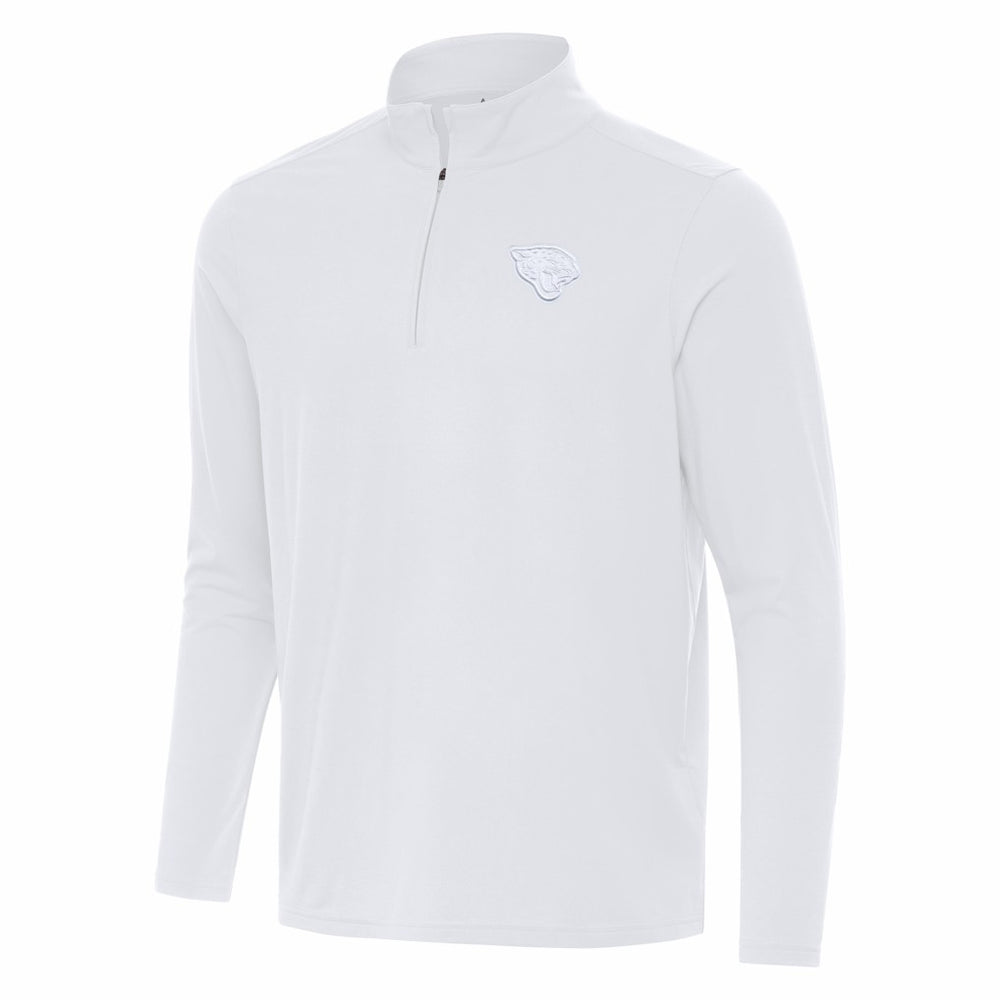 Jacksonville Jaguars Antigua Intent Quarter-Zip Jacket White - NFL