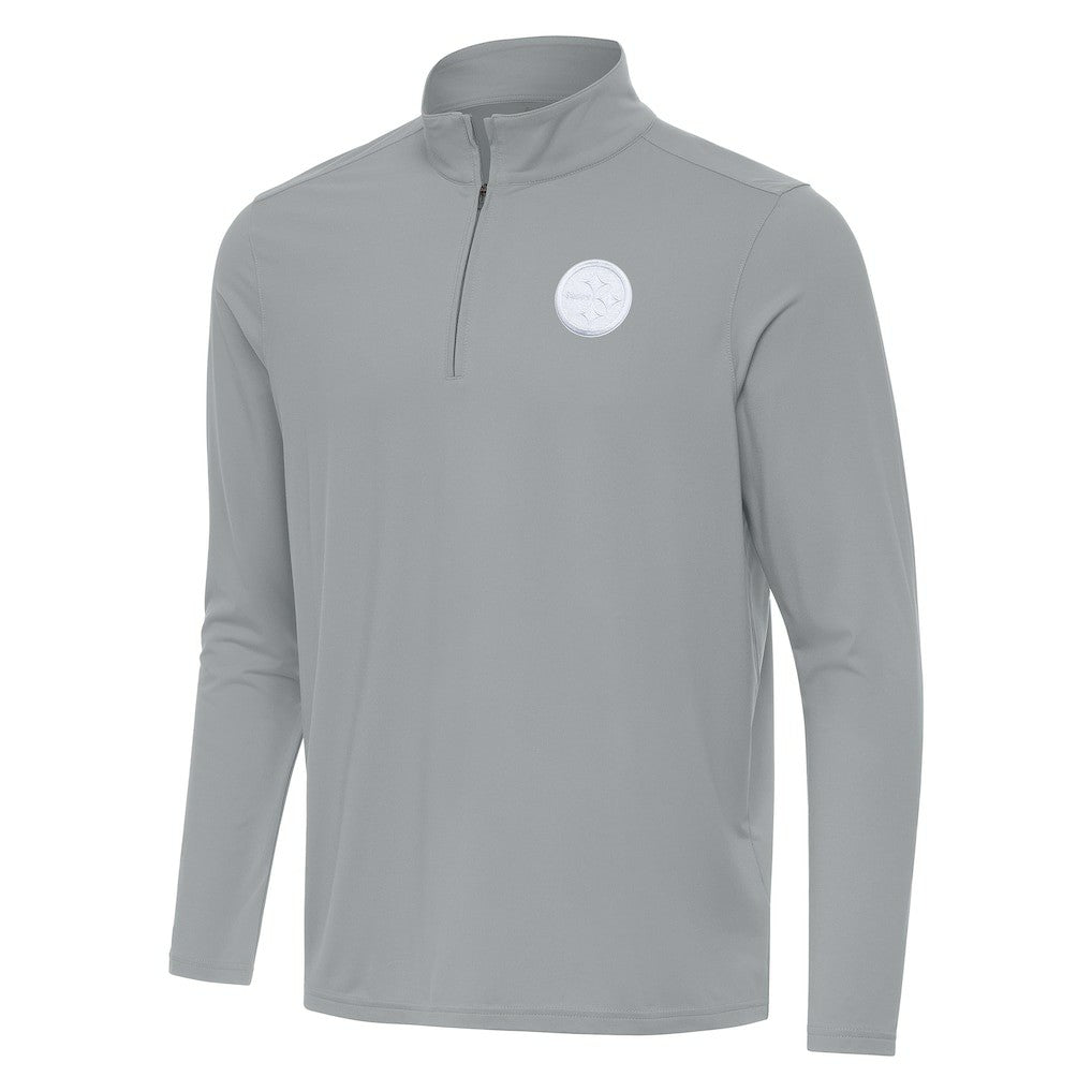 Pittsburgh Steelers Men's Antigua Intent Quarter-Zip Jacket Gray - NFL