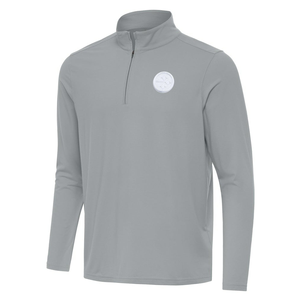 Pittsburgh Steelers Men's Antigua Intent Quarter-Zip Jacket Gray - NFL