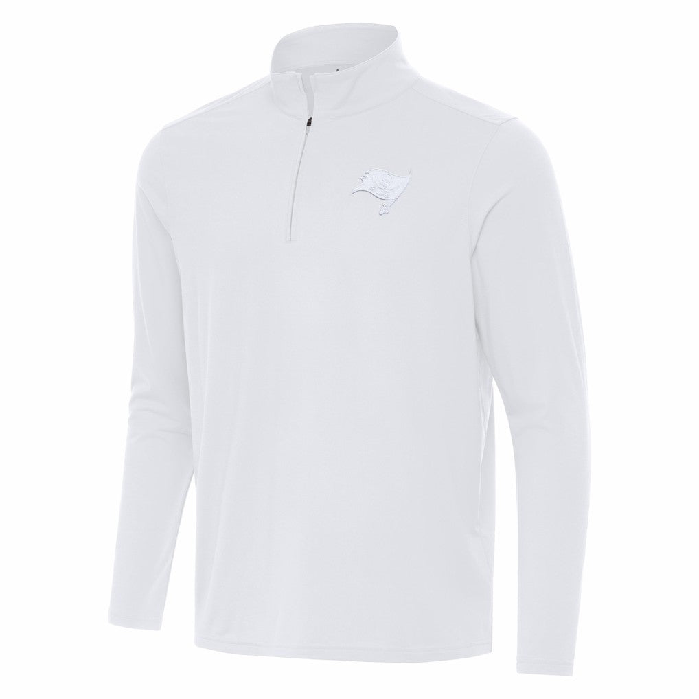 Tampa Bay Buccaneers Antigua Intent Quarter-Zip Jacket White - NFL