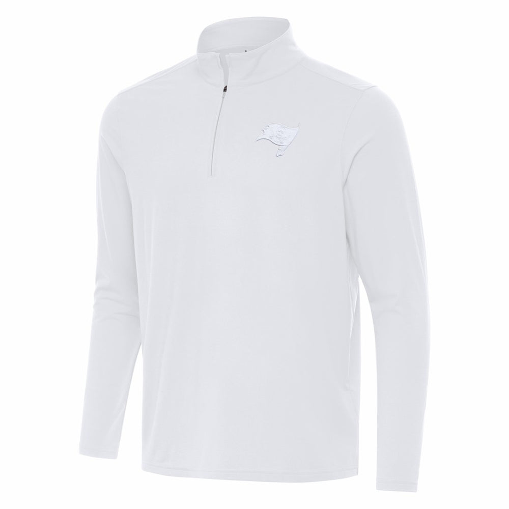 Tampa Bay Buccaneers Antigua Intent Quarter-Zip Jacket White - NFL