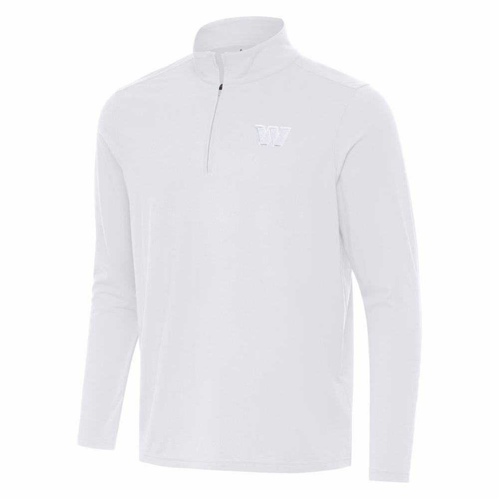 Washington Commanders Antigua Intent Quarter-Zip Jacket White - NFL
