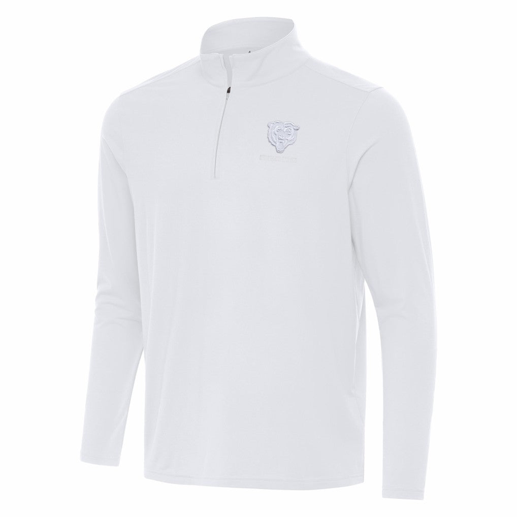 Chicago Bears Antigua Intent Quarter-Zip Jacket White - NFL
