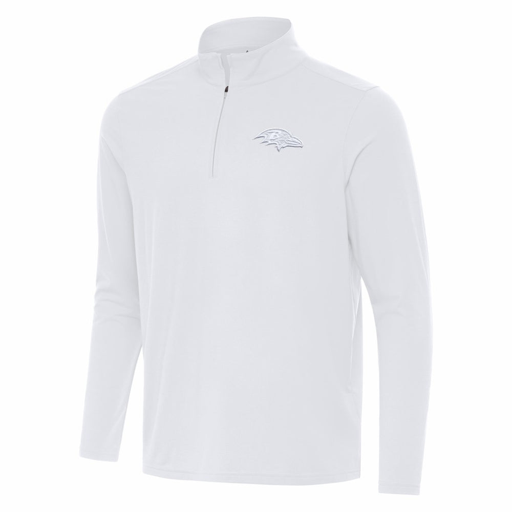 Baltimore Ravens Antigua Intent Quarter-Zip Jacket White - NFL