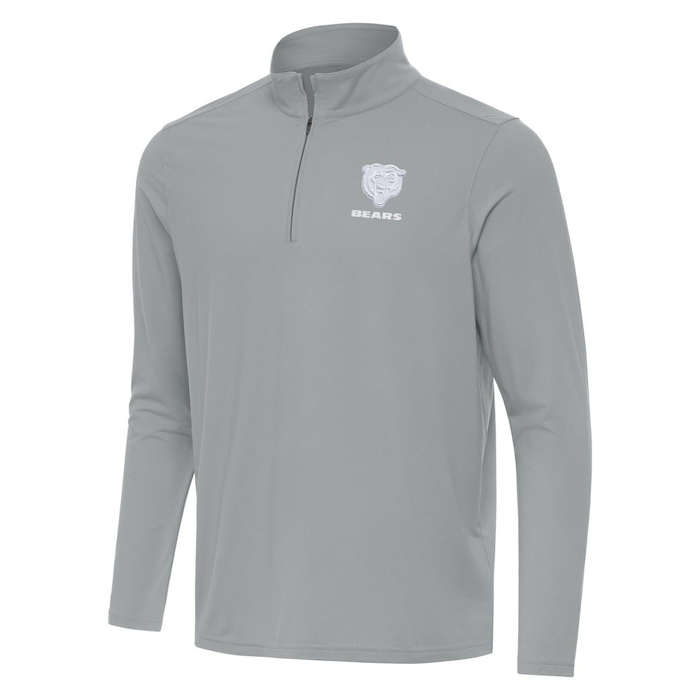 Chicago Bears Men's Antigua Intent Quarter-Zip Jacket Gray - NFL