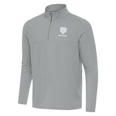 Chicago Bears Men's Antigua Intent Quarter-Zip Jacket Gray - NFL