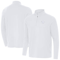 Dallas Cowboys Antigua Intent Quarter-Zip Jacket White - NFL