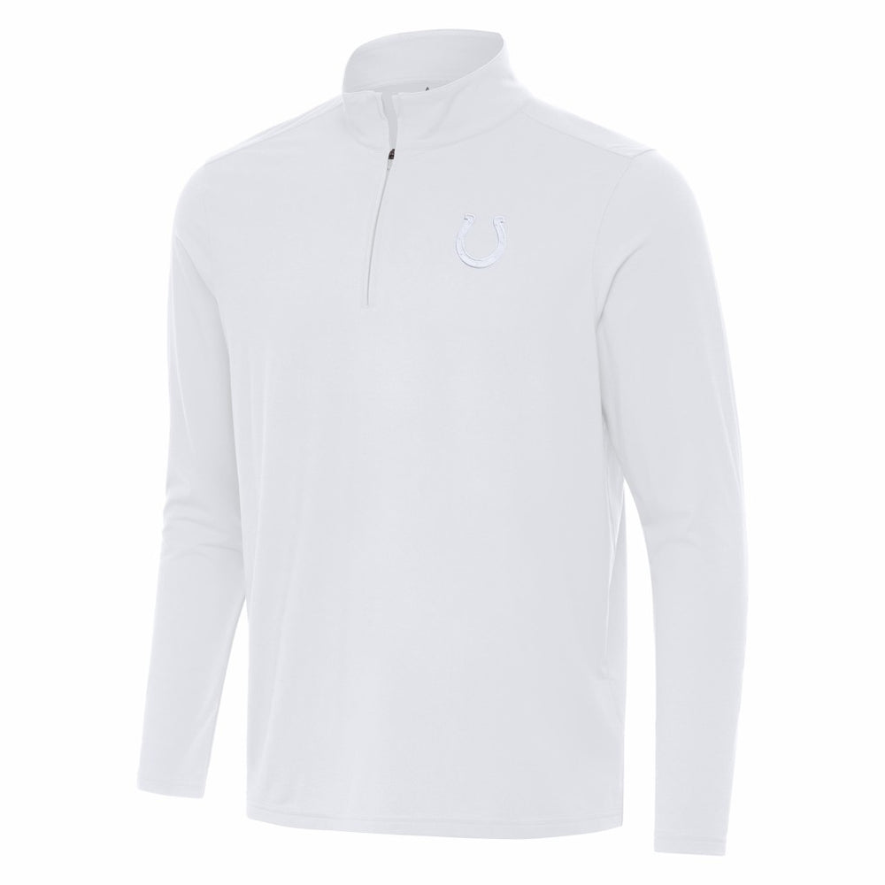 Indianapolis Colts Antigua Intent Quarter-Zip Jacket White - NFL