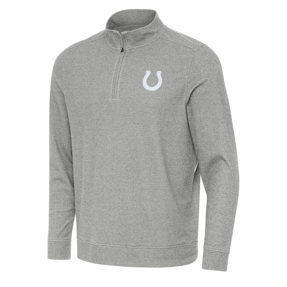 Indianapolis Colts Antigua Subtle Quarter-Zip Jacket Heather Gray - NFL