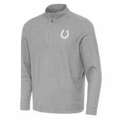 Indianapolis Colts Antigua Subtle Quarter-Zip Jacket Heather Gray - NFL