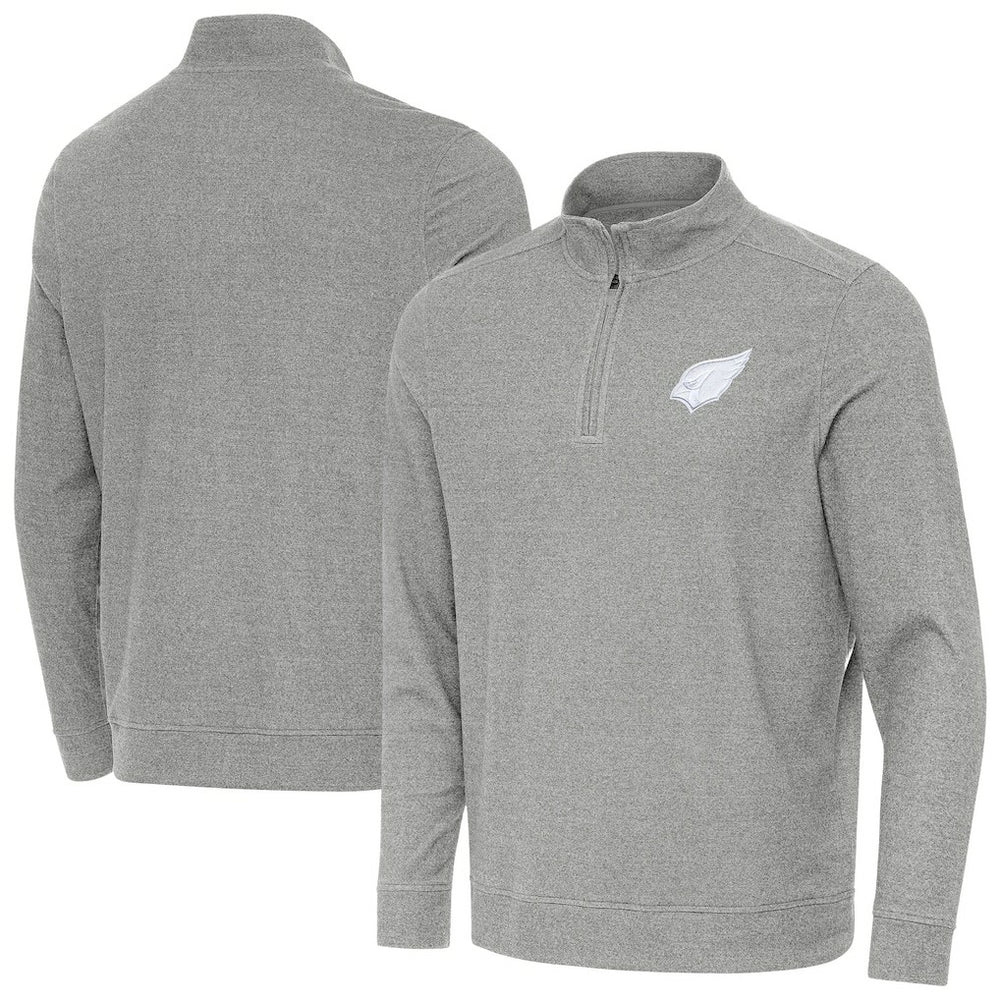 Arizona Cardinals Antigua Subtle Quarter-Zip Jacket Heather Gray - NFL
