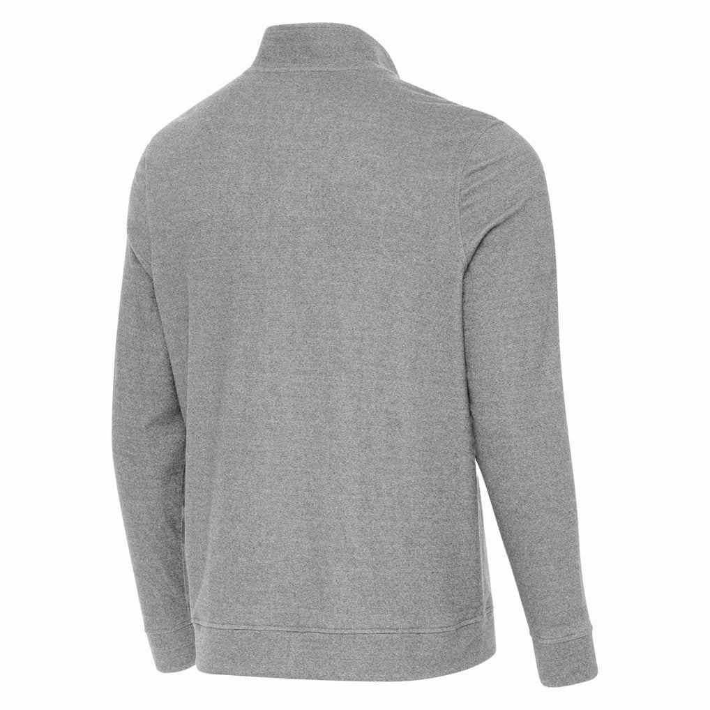 Chicago Bears Antigua Subtle Quarter-Zip Jacket Heather Gray - NFL