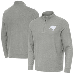 Tampa Bay Buccaneers Antigua Subtle Quarter-Zip Jacket Heather Gray - NFL