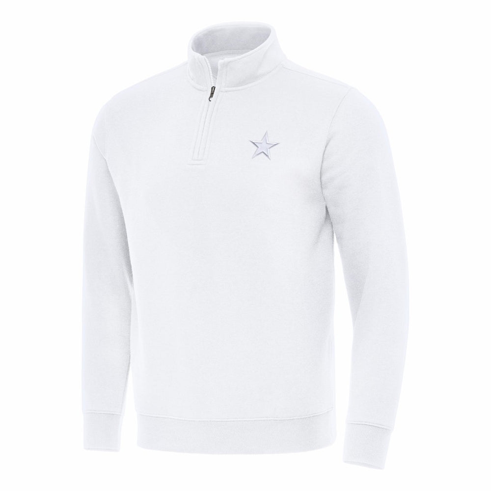 Dallas Cowboys Antigua Victory Quarter-Zip Top White - NFL