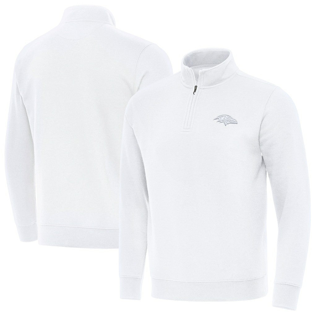 Baltimore Ravens Antigua Victory Quarter-Zip Top White - NFL
