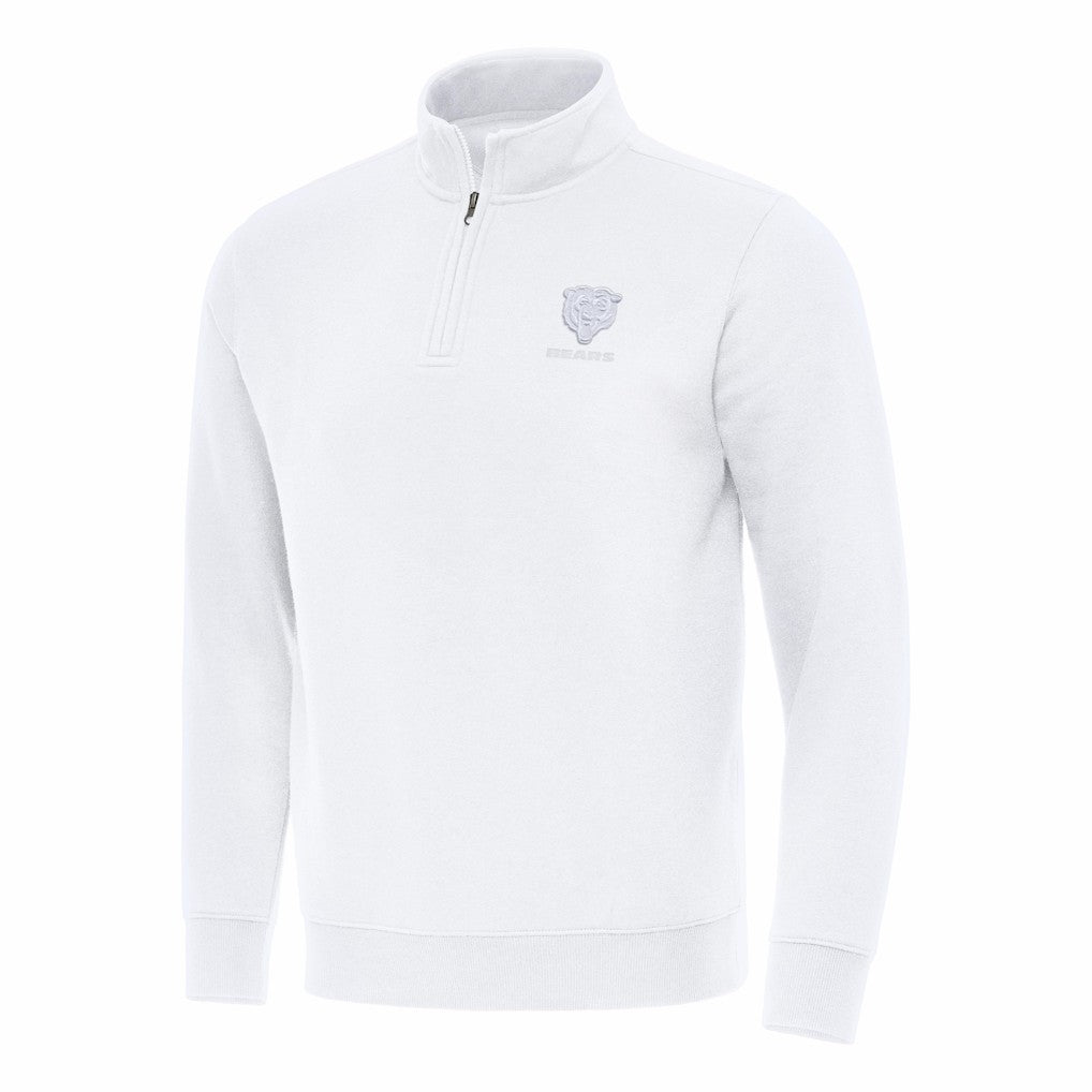 Chicago Bears Antigua Victory Quarter-Zip Top White - NFL