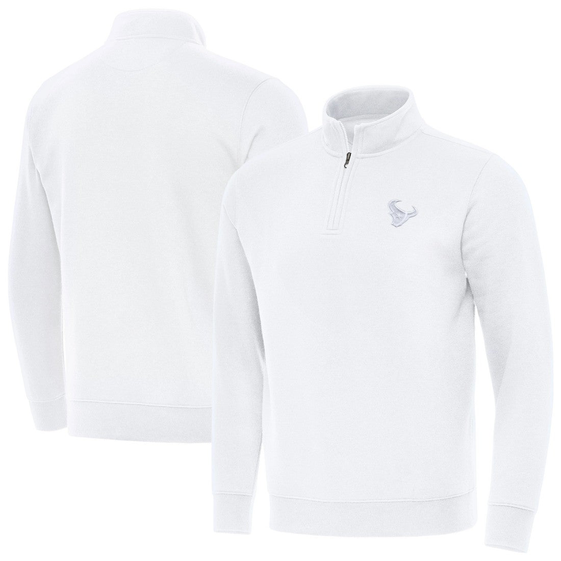 Houston Texans Antigua Victory Quarter-Zip Top White - NFL