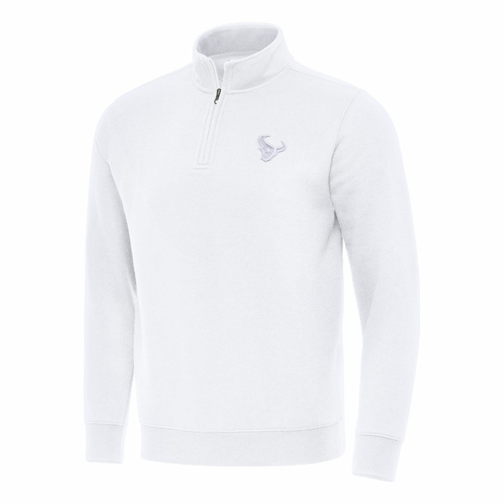 Houston Texans Antigua Victory Quarter-Zip Top White - NFL
