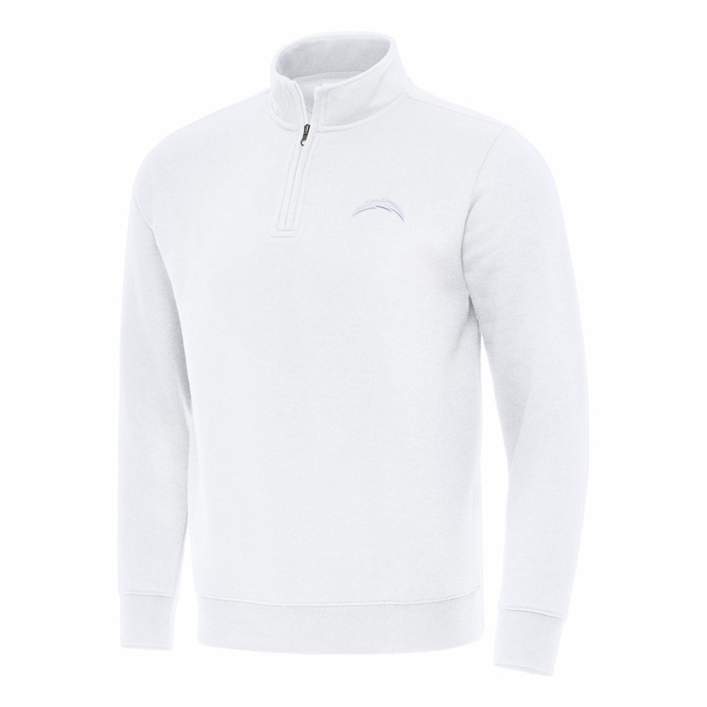 Los Angeles Chargers Antigua Victory Quarter-Zip Top White - NFL